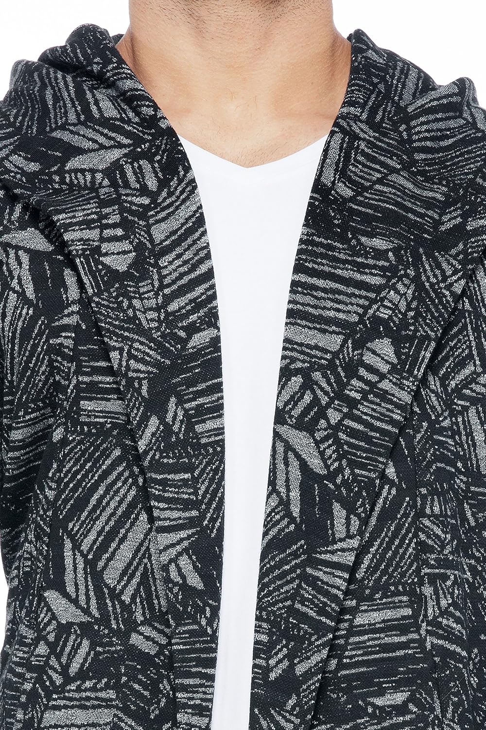 tinted men's cotton blend hooded full sleeve cardigan (tj5453)