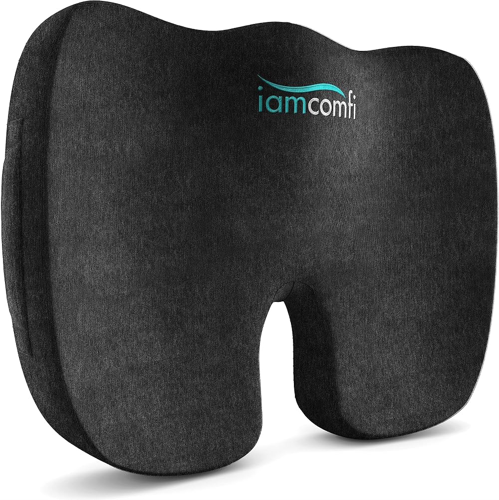 iamcomfi Coccyx Cushion Memory Foam for Tailbone Pain Relief Medium