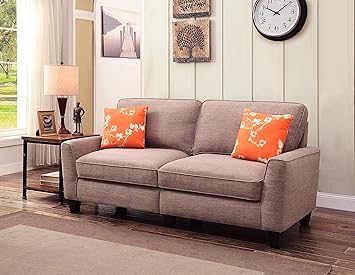 Amazon Com Serta Rta Astoria Collection 73 Sofa In Church Brick