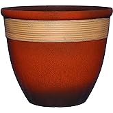 Classic Home and Garden Premiere Collection Planter, Abigail 15", Lava Red