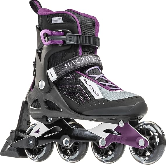 Rollerblade Macroblade 80 ABT Women's Adult Fitness Inline Skate, Black and Purple, Performance