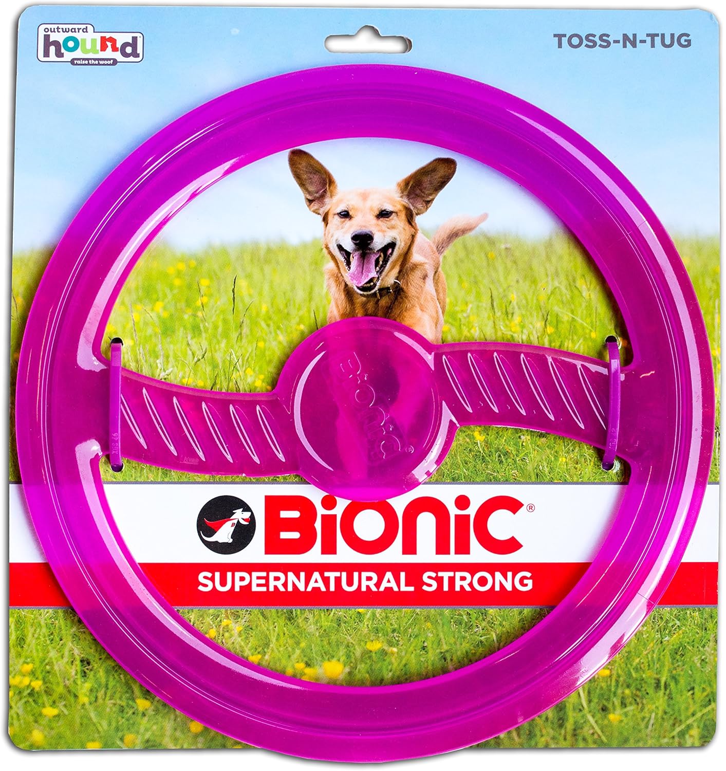 Outward Hound Kyjen 30075 Bionic Toss N' Tug Durable Tough Medium Fetch