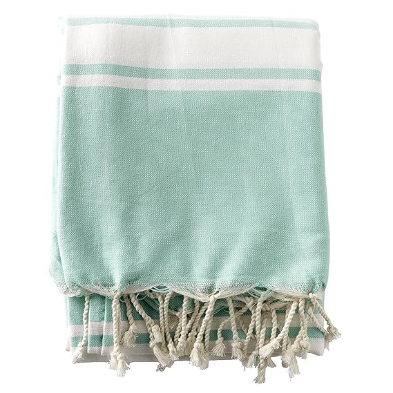 Extra große Stranddecke (180 x 240 cm) -Hamamtuch XXL - Ibiza Blau