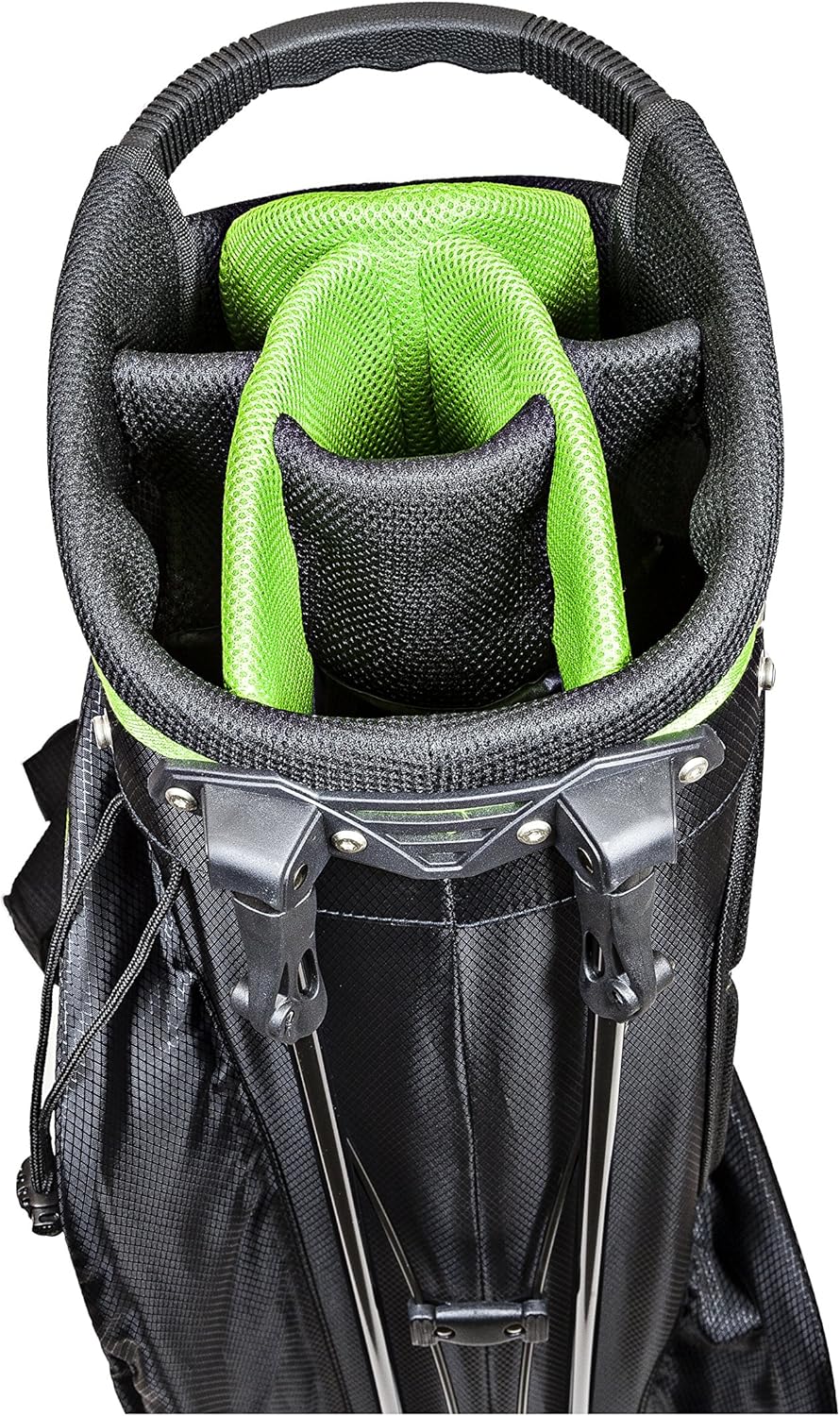 Club Champ Deluxe Stand Golf Bag, Black/Green : Sports & Outdoors