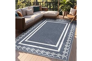 Arenarug Outdoor Patio Rug, Outside Rectangular Carpet, Moroccan Geometric Rugs, Washable Large Indoor Outdoor Rug Mats for RV, Picnic, Backyard, Deck, Balcony, Porch, Beach 5'x8'