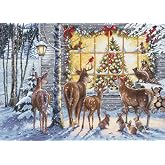Luca-S counted cross stitch kit "Nosy Neighbours", 44,5x32cm, DIY | embroidery by Marussia