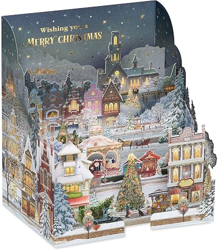 Weihnachts-Pop-up-Karte 'Frohe Weihnachten/Little Angels' – Handgefaltet, 3D-Effekt, Ca. 12,7x15,2 Cm