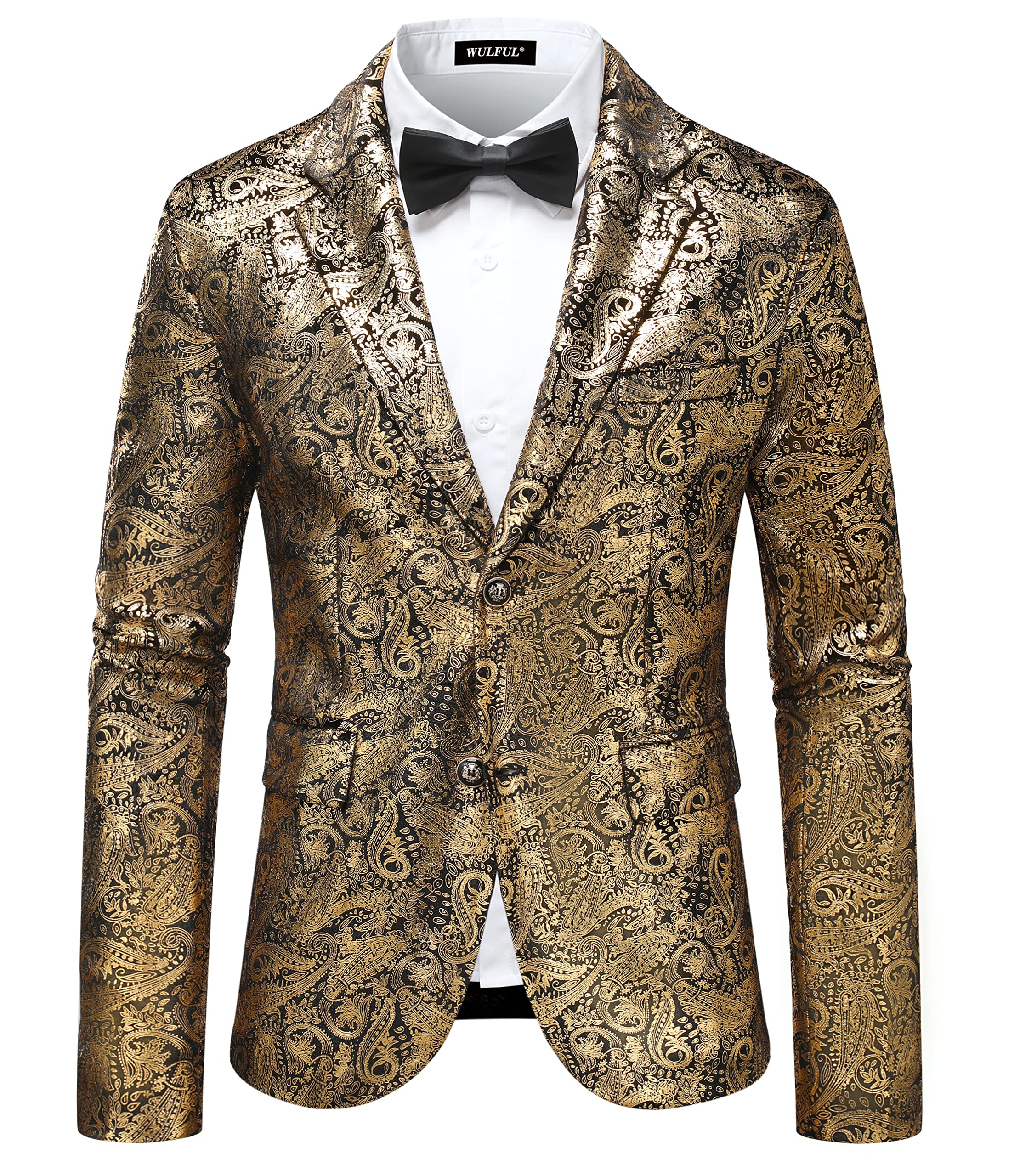 Wulful Mens Blazer Floral Suit Jacket Slim Fit Stylish Blazer For Men