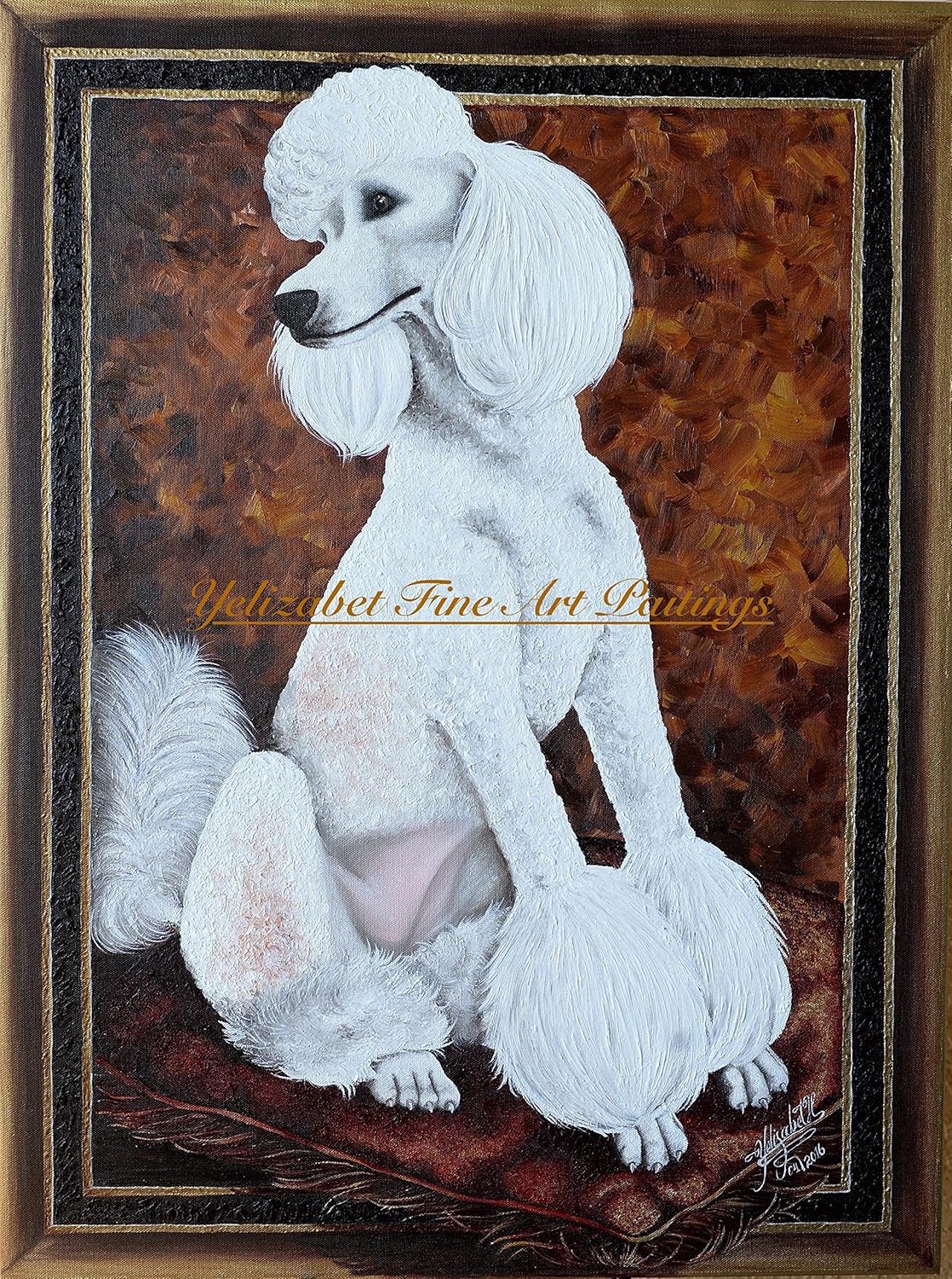poodle painting on canvas