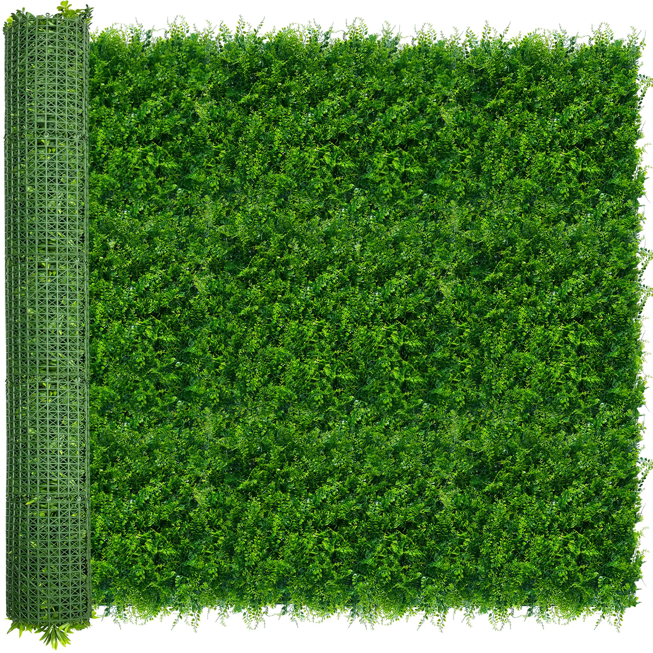 Photo 1 of ***FACTORY SEALED***
ODTORY Artificial Plants Hedge Wall Panels?68x120 Inch (56.7 sqft) UV-Anti Greenery Boxwood Fence Privacy Screen, Faux Ivy Grass Wall with Fake Leaves for Indoor Outdoor Background Covering