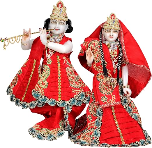 Radha Krishna In White Dress Discount 