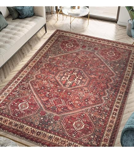 Safavieh Classic Vintage Collection CLV224A Area Rug, 9' X 12', Rust/Brown