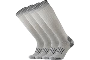 RedHero Merino Wool Over the Calf Socks for Men Hiking Hunting Ski Snowboarding Knee High Boot Warm Thick Cold Weather Winter