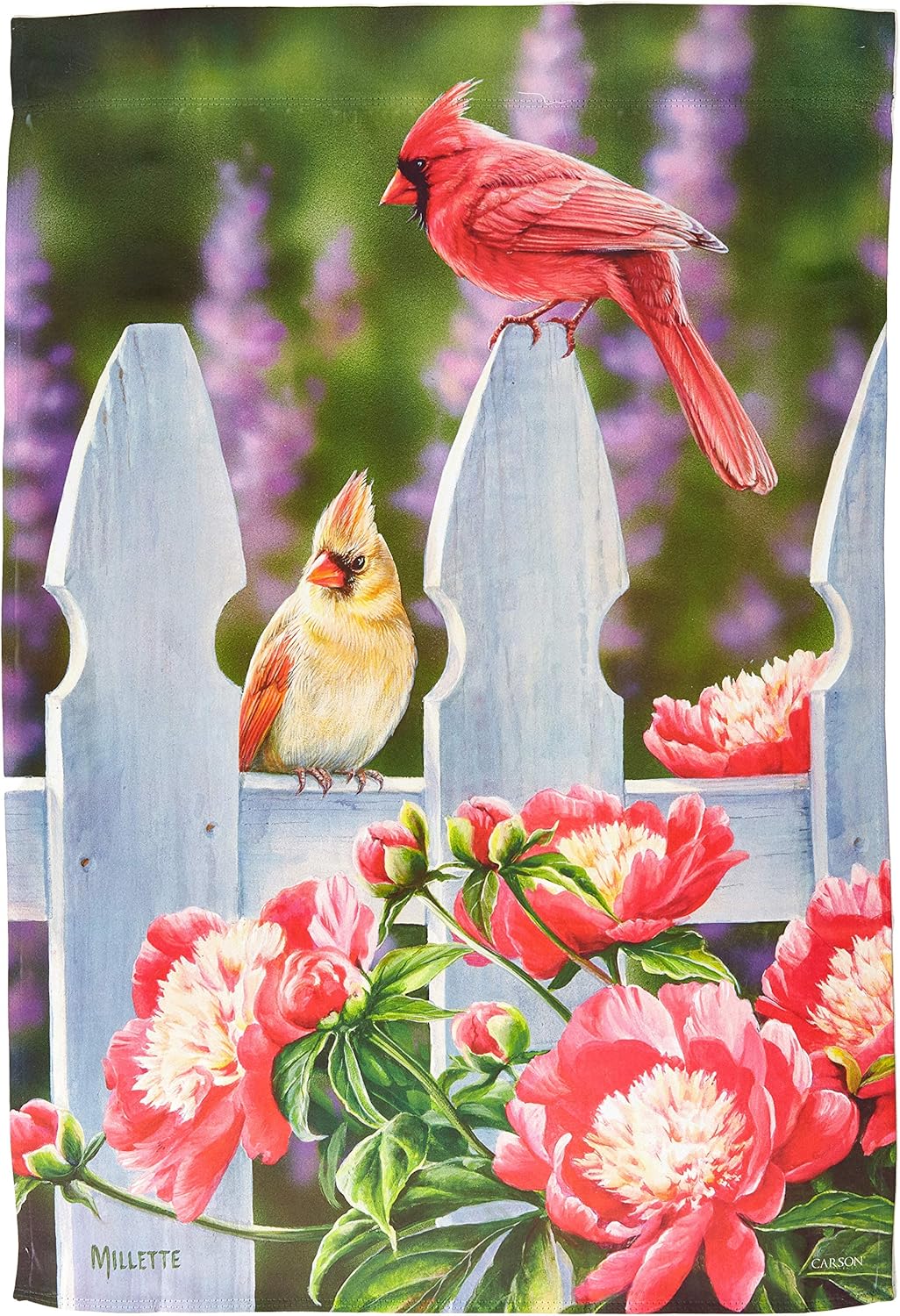 Carson Home Accents FlagTrends 48826 Cardinal Gate Classic Outdoor Large Garden Flag, Morning Rooster