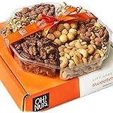 Oh! Nuts Christmas Gourmet Nut Gift Basket, (2.2 LB) Large 7 Variety Holiday Freshly Roasted Party Tray, Hanukkah, Thanksgivi
