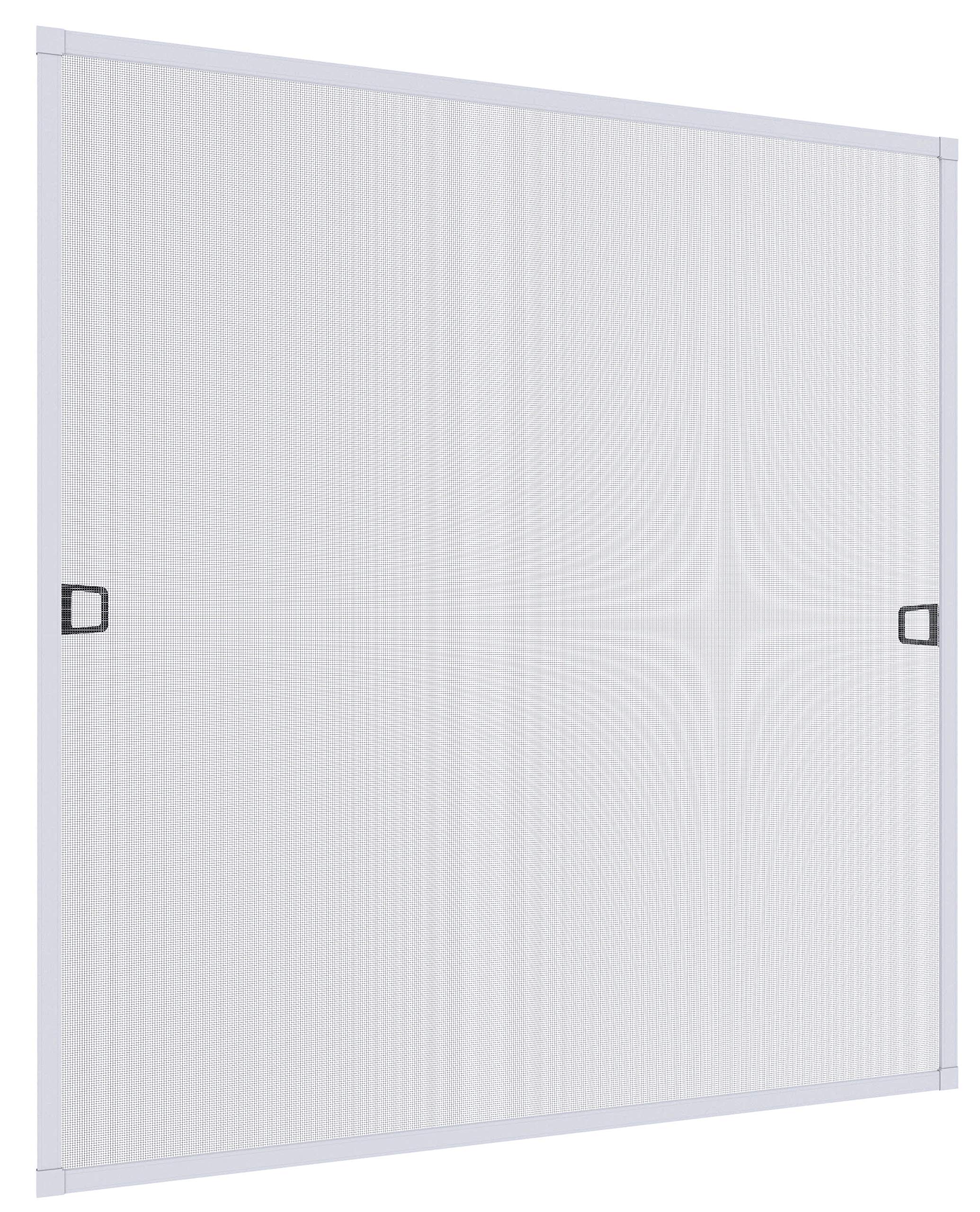 Windhager Insect Screen Insektenschutz Fenster, Spannrahmen Fliegengitter für Fenster Fenstergitter, Fliegenschutz, aus Aluminium, weiß, 04309