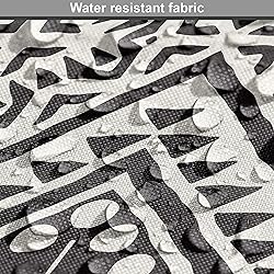 Lunarable Black and White Fabric by The