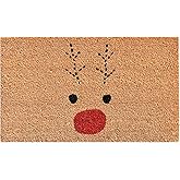 Calloway Mills 105012436 Rudolph Doormat, 24" x 36", Red/Black