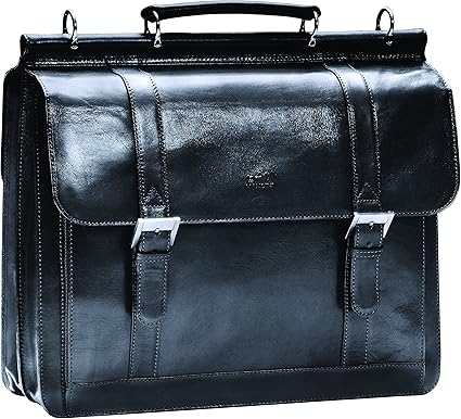 mancini leather briefcase