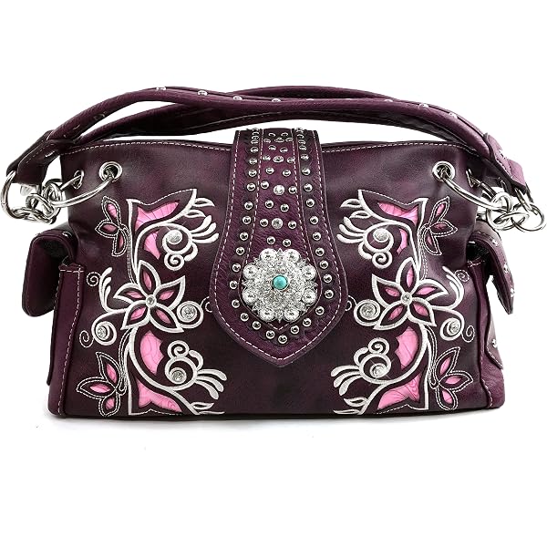 Justin West Tribal Dream Catcher Handbag - CCW Concealed Carry - Embroidered Feather Design - View #11