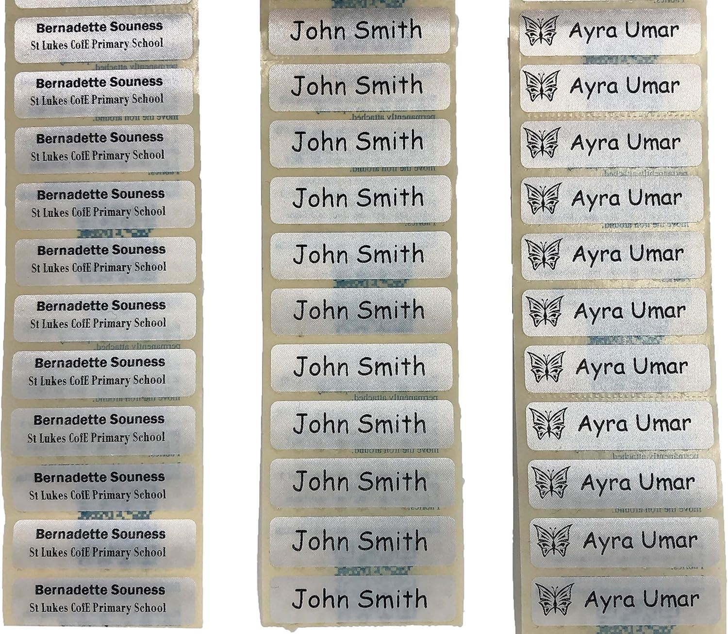 35 precut name labels ironon school uniform tag PLEASE SEND NAME TO