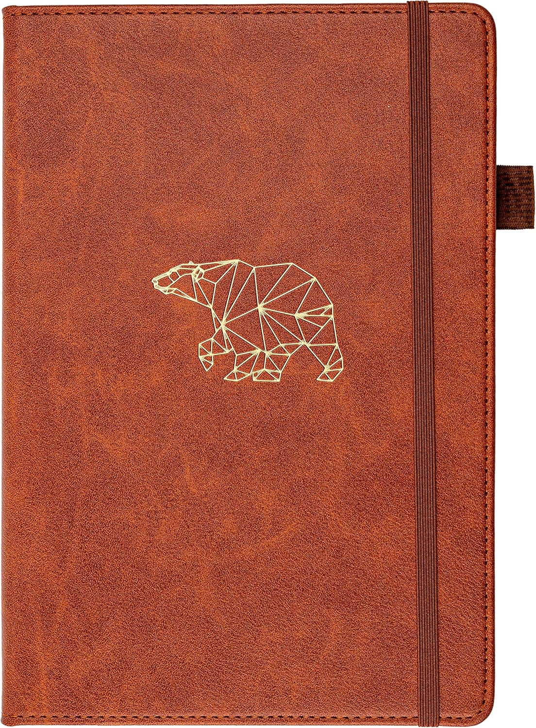 Avocado and Spice Brown Faux Leather A5 Journal Notebook Hardback