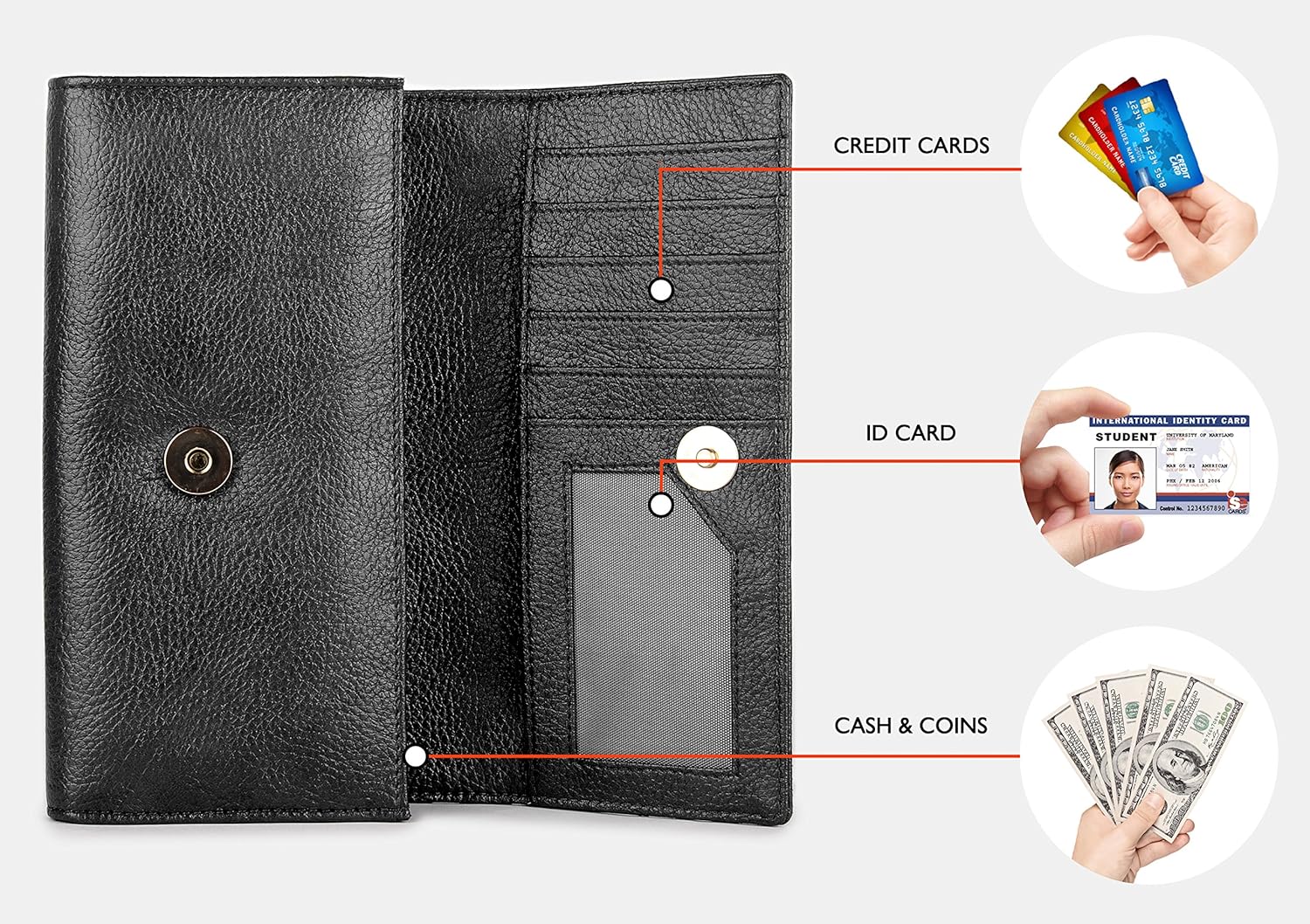 the clownfish leatherette wallet for women ladies purse handbag clutch bags