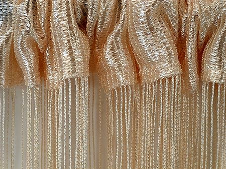 String Curtains Fringe Curtains Cream Amazon Co Uk Kitchen Home