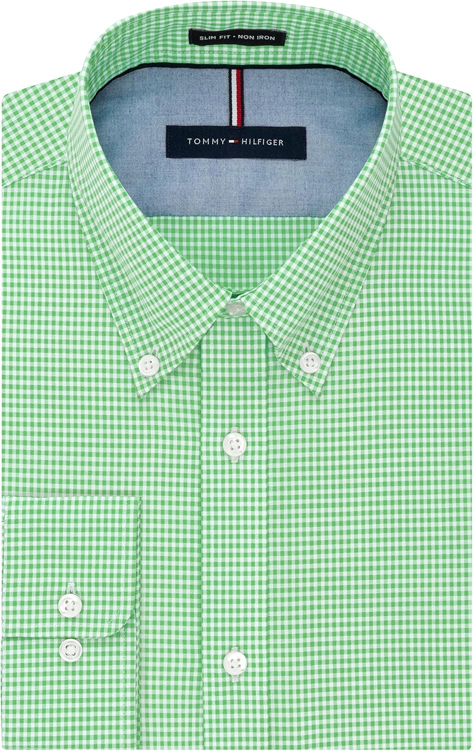 Tommy Hilfiger Men's Dress Shirt Slim Fit Non Iron Gingham at  Men’s Clothing store