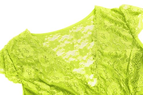 Women's Plus Size Chemise Lingerie - Floral Lace Babydoll With G-String