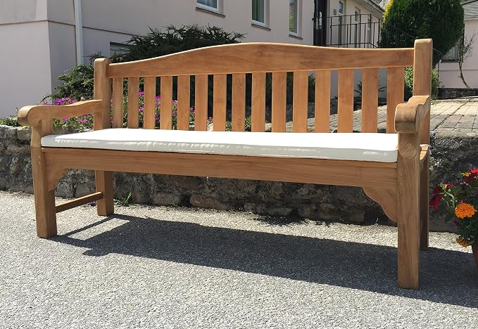 Luxury Garden Bench Cushion Four Seater For 6ft 180cm Bench Grey Amazon Co Uk Garden Outdoors