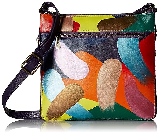 Anuschka550 - Anuschka, handbemalt, erweiterbar, Reise, Umhängetasche, geblümt, Fantasie Damen - - 9' x 8.5' x 2.5'