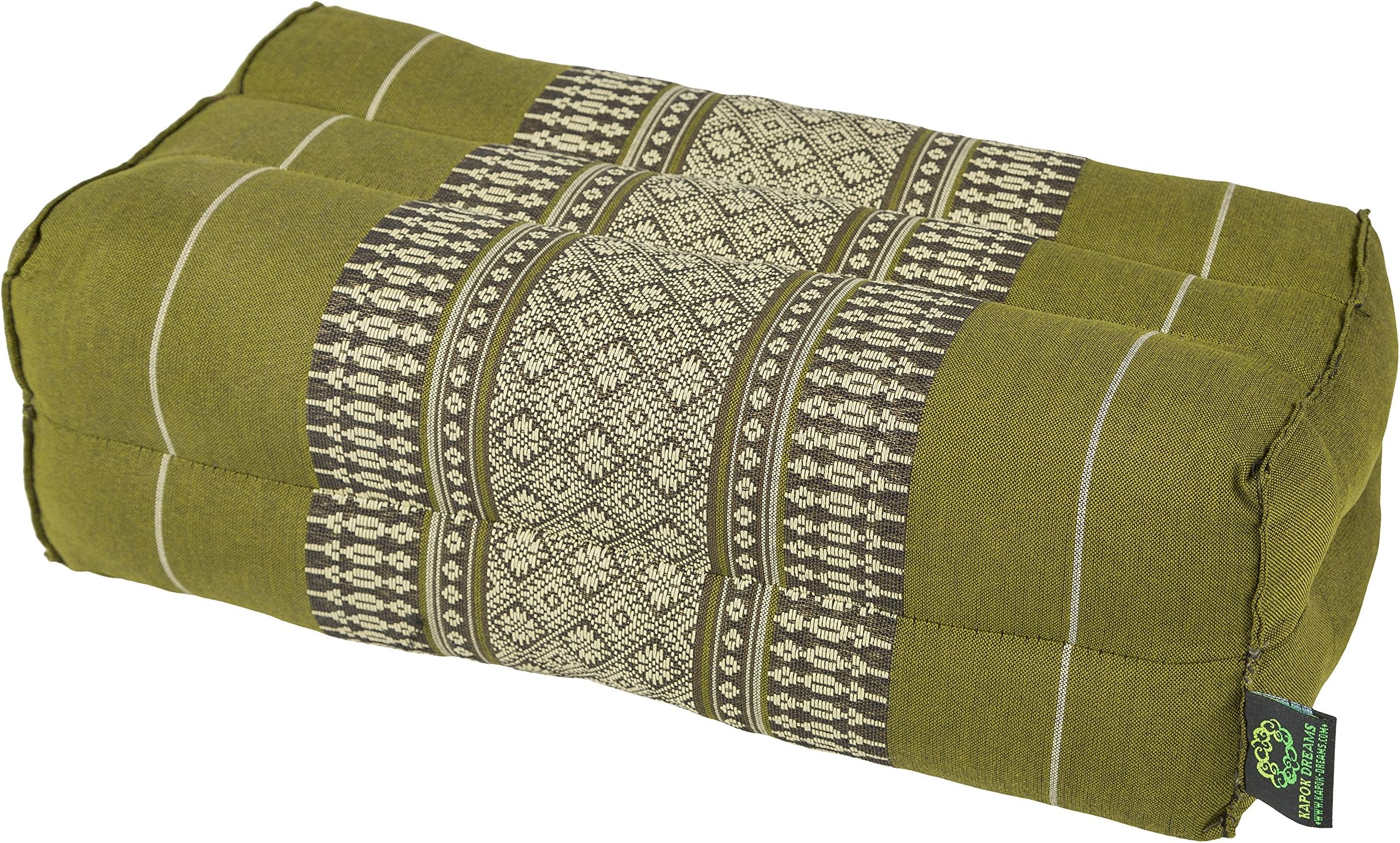 Meditation Cushion & Yoga Prop, 100% Natural Kapok Filling (Bamboogreen). by Kapok-Dreams.