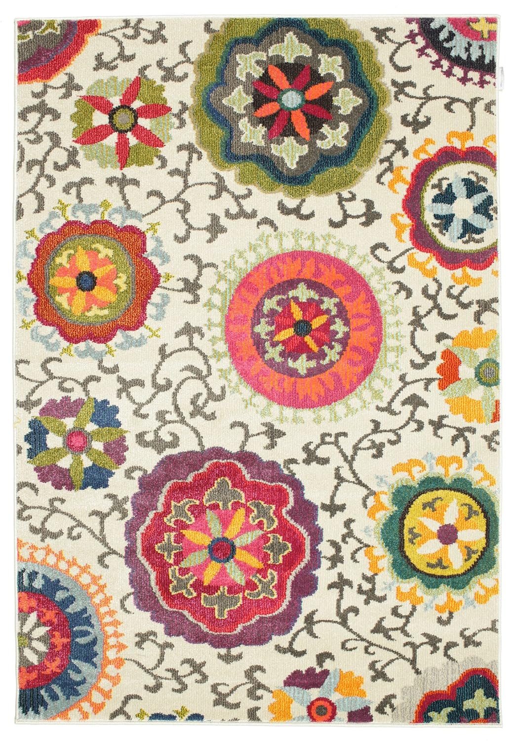 FeelGoodRugs RioWhite Rug 4'4"x6'3" (133x190 cm) Modern Carpet, wool