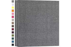 potricher Photo Album for 4x6 1000 Photos Linen Cover Extra Large Capacity Picture Book for Family Wedding Anniversary and Baby (Gray)