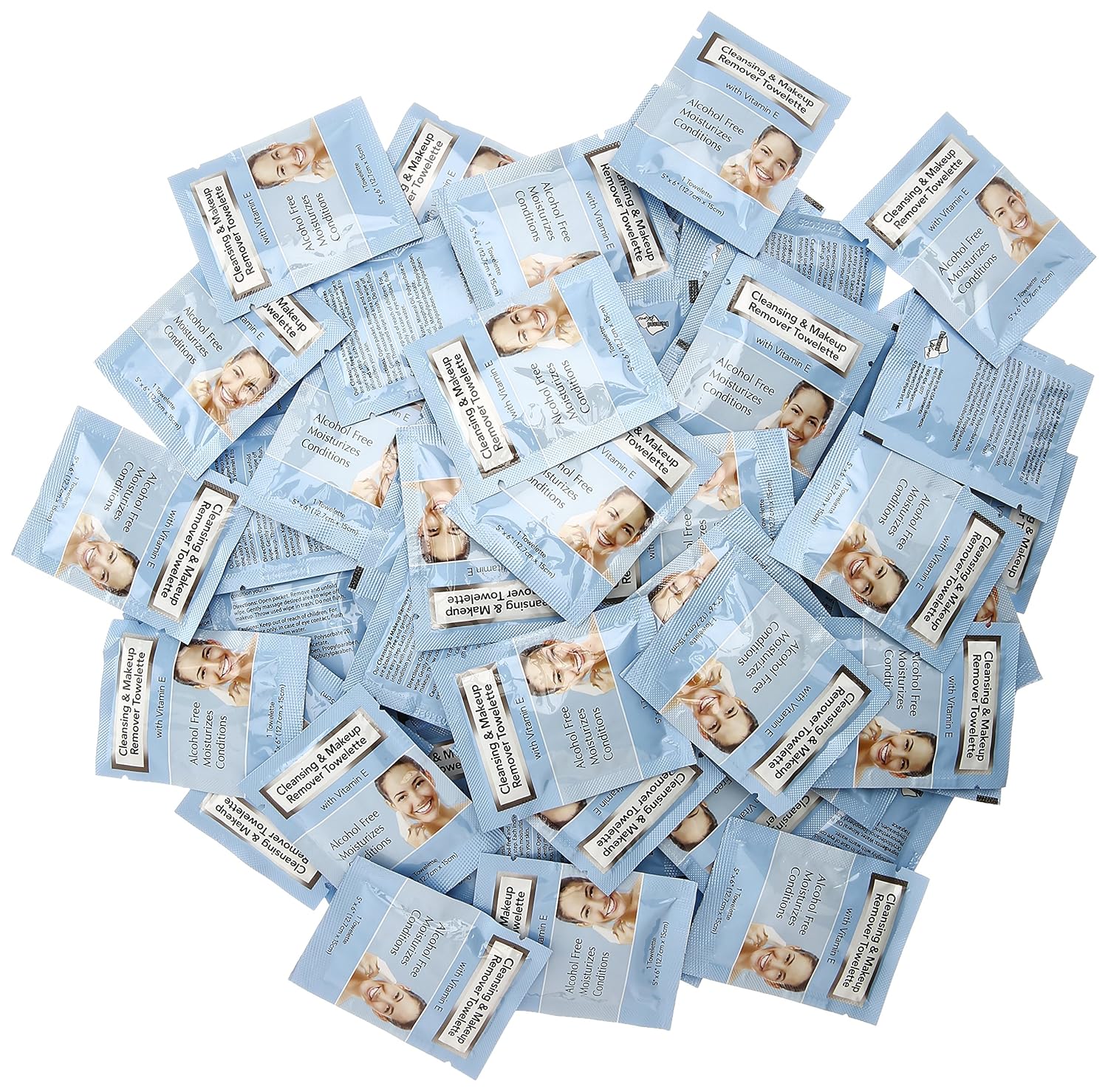 Diamond Facial Makeup Remover Wipes Ind. Wrapped 500/cs: Beauty