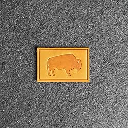 Bison Leather Patches with optional hook side