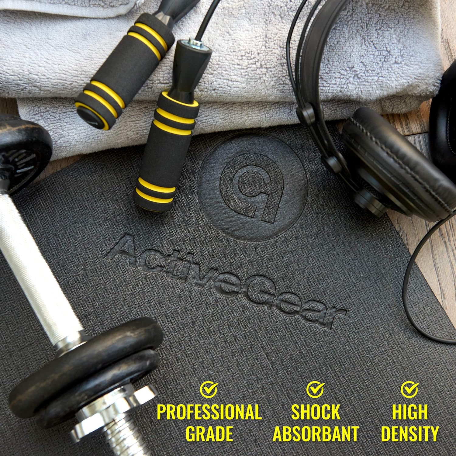 large rubber exercise mats