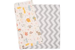 Baby Care Play Mat (Large, Zig Zag - Grey) 82'' x 55'' Original One-Piece Reversible Rollable Waterproof Play Mat for Infants, Babies, Toddler, and Kids