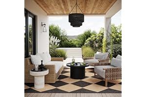 nuLOOM Outdoor Performance Collection Sabina Dark Grey/Ivory, 4' x 6', Soft, High Traffic, Stain Resistant, Easy Clean, Durable Area Rug for Indoor/Outdoor Patio, Deck, Porch, Garden, Courtyard