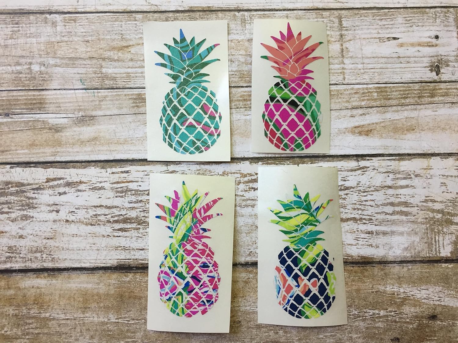 Pineapple Vinyl Decal Patterned Pineapples Handmade