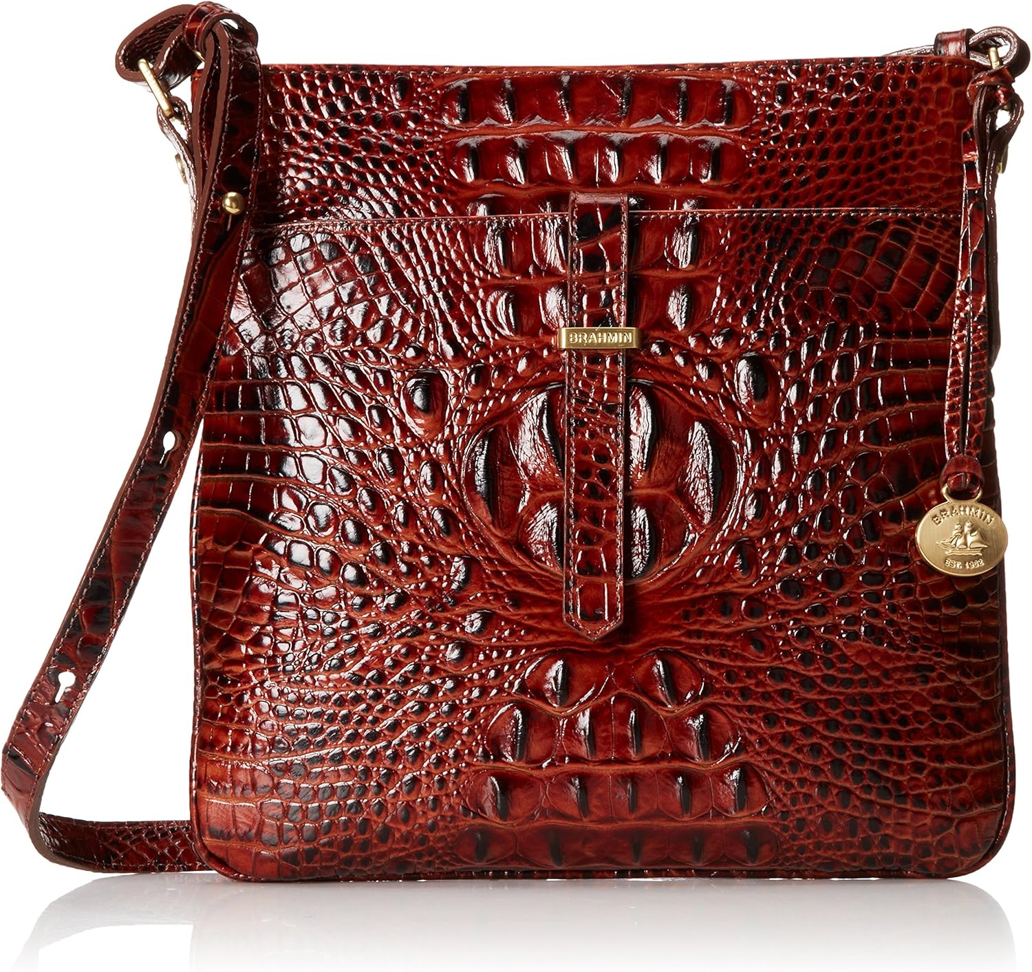 Brahmin Women's All Day Crossbody, Pecan, One Size Handbags