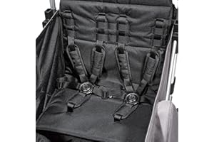 Larktale Caravan Double Seat Kit | 1 to 2 Seat Conversion Cover with Harnesses | Turn Your Double Wagon Stroller for 2 Kids into a 3 or 4 Seat Stroller Wagon for Kids with New Siblings