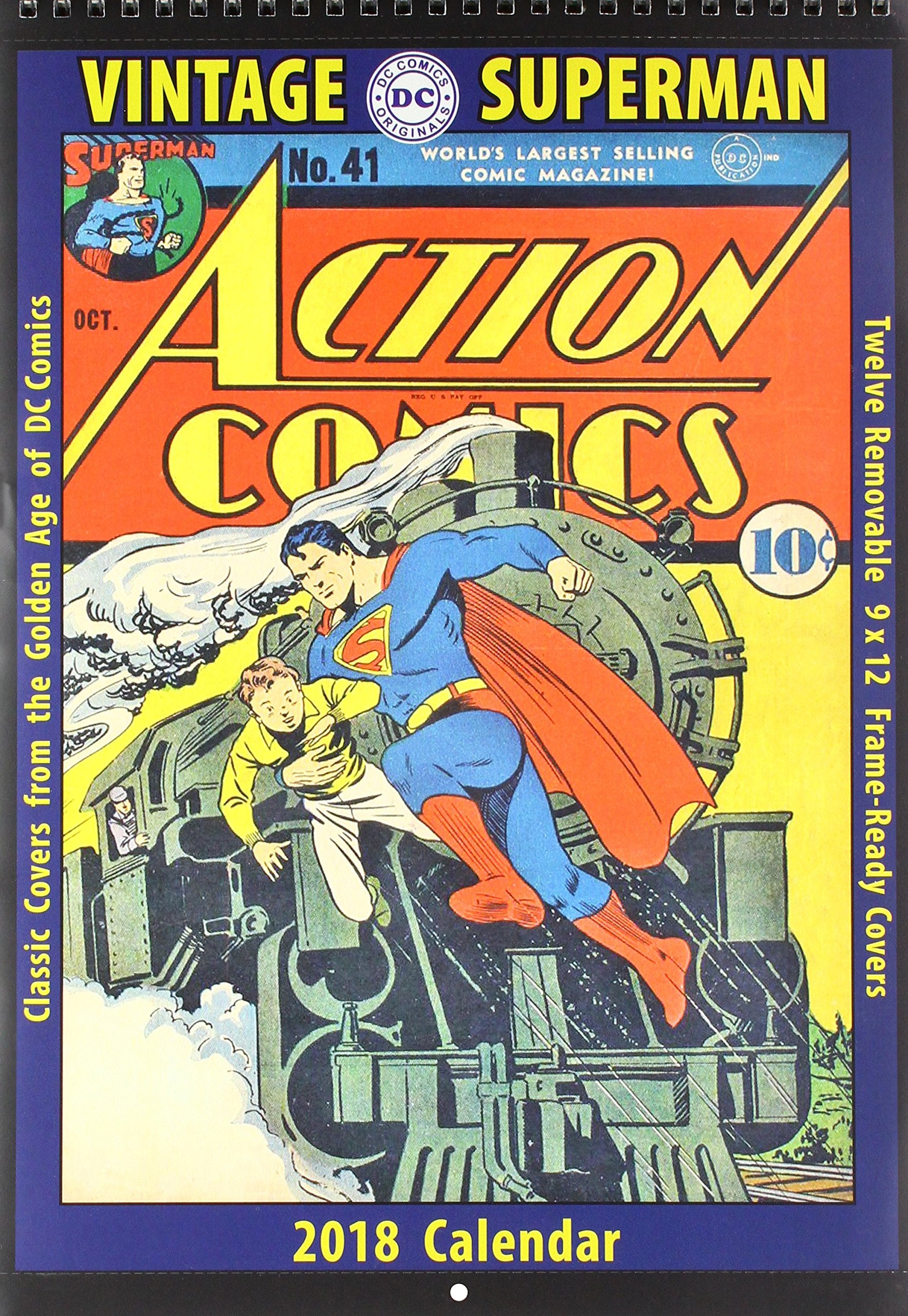Vintage Superman 2018 Calendar Classic Covers From The Golden Age Of Dc Comics Asgard Press 9781630363574 Amazon Com Books