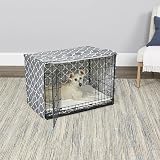 New World Medium Dog Crate Cover with Teflon Protector Gray 76cm Fits 76cm view 2
