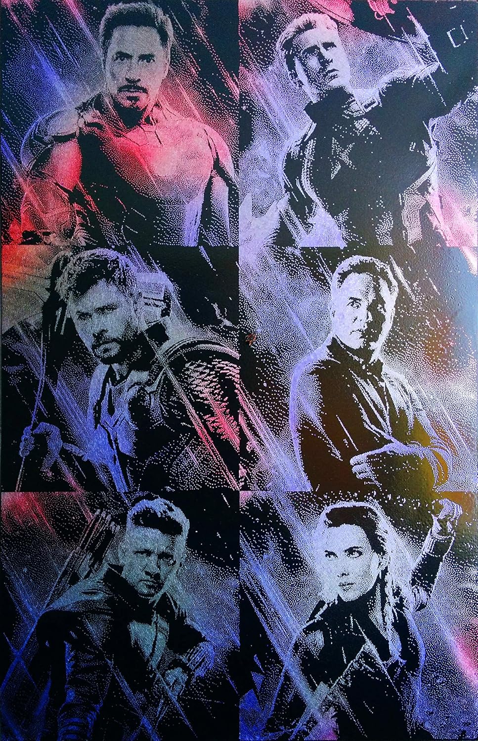 Amazoncom Endgame Metal Poster With Original 6 Avengers