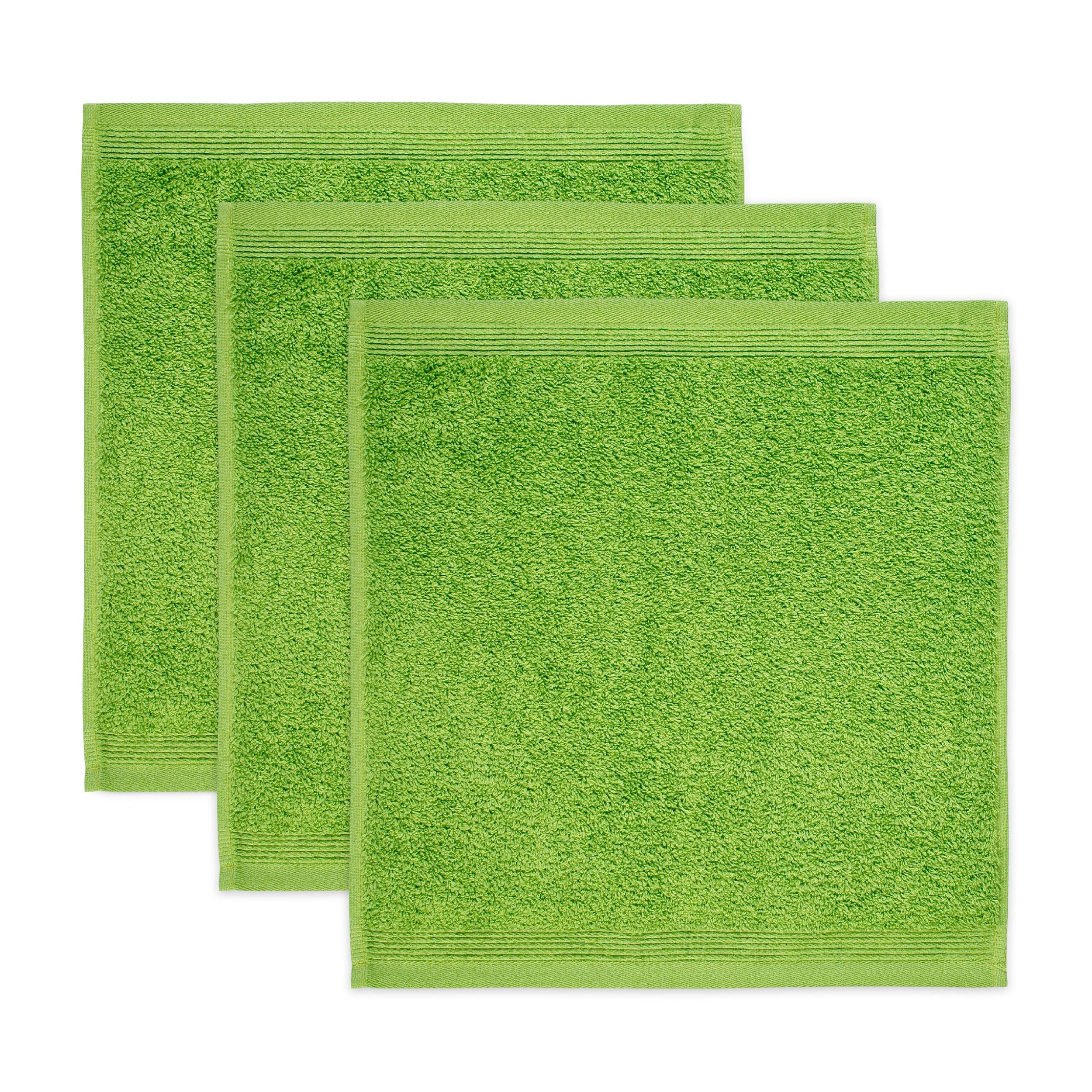Möve 3er set Superwuschel soap cloth 30 x 30 cm made of 100% cotton, peridot — image 1