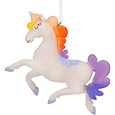 Hallmark Whimsical Unicorn with Rainbow Mane Christmas Ornament