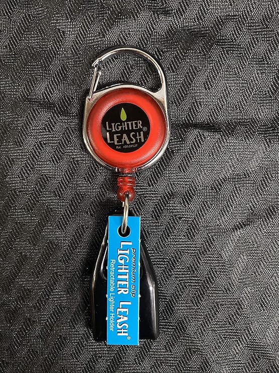 Premium Lighter Leash Retractable Keychain Clip (Red) Clothing