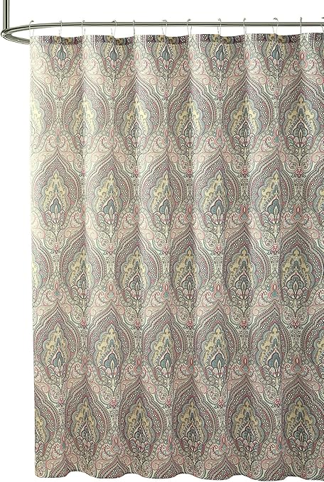 Amazon Com Hudson Essex Grey Coral Yellow Teal Cloth Fabric